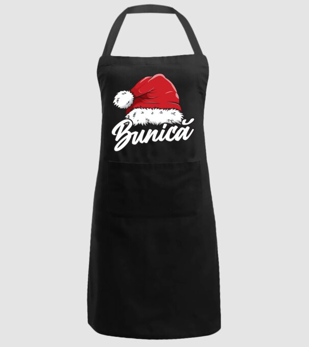 bunică Santa Hat model negru pe tricou