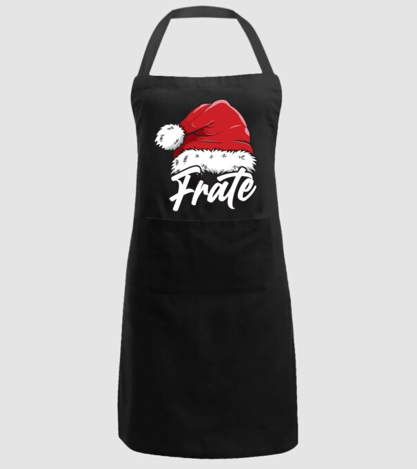 frate Santa Hat model negru pe tricou