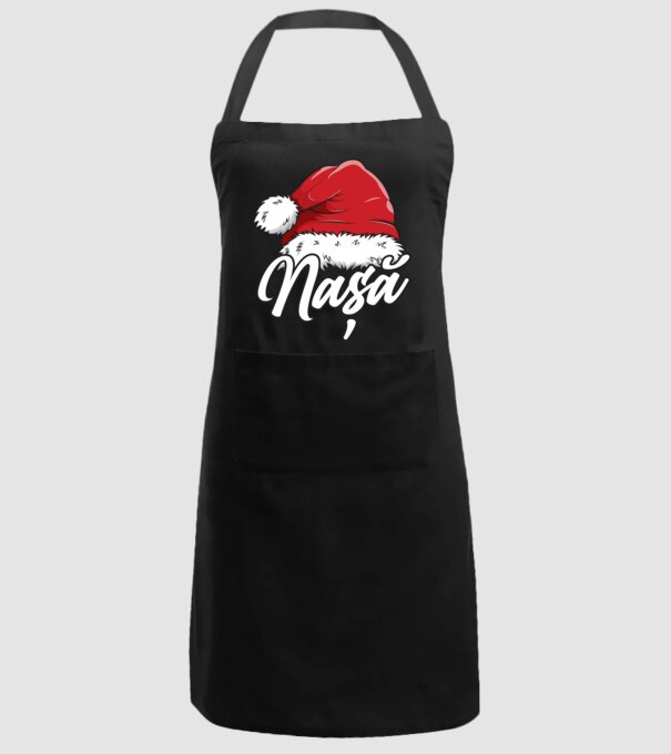 nașă Santa Hat model negru pe tricou