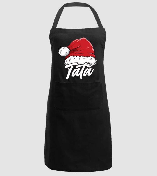 tată Santa Hat model negru pe tricou