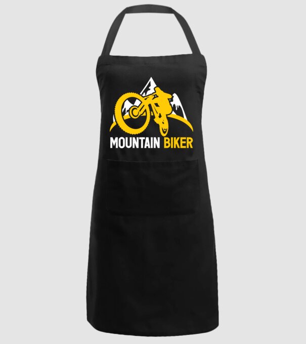 mountain biker model negru pe tricou