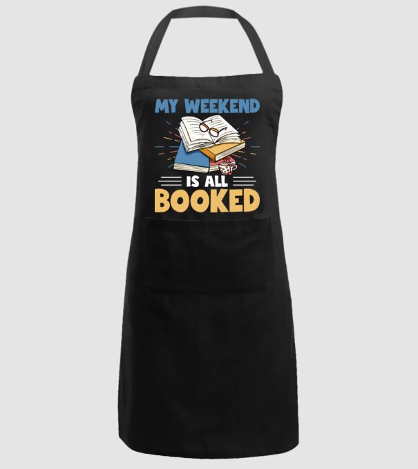 My weekend booked model negru pe tricou