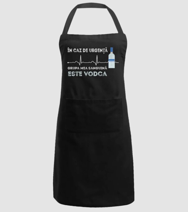 În caz de urgență, grupa mea sanguină este vodca model negru pe tricou