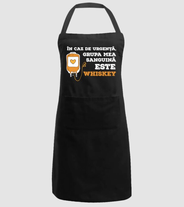 În caz de urgență, grupa mea sanguină este Whiskey model negru pe tricou