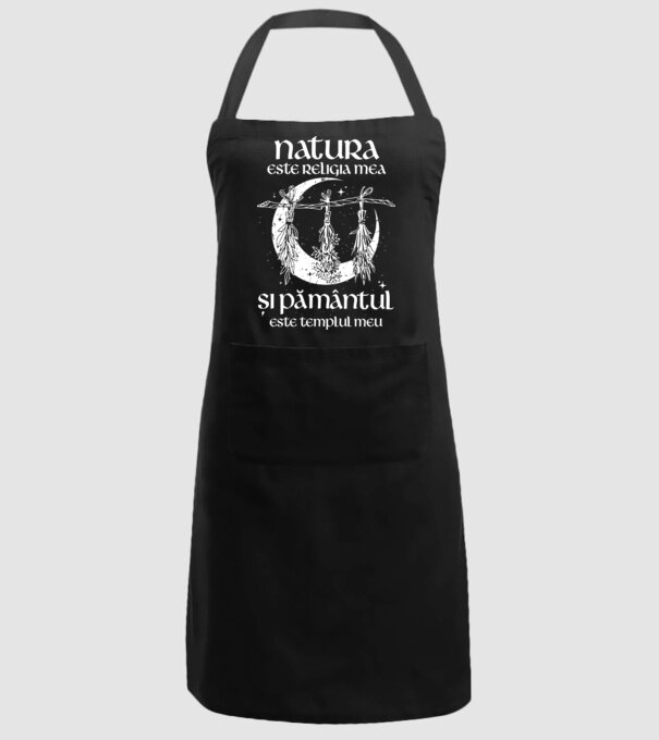 Natura este religia mea model negru pe tricou