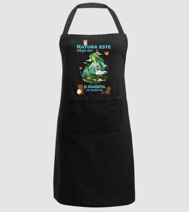Natura este religia mea și pământul este templul meu model negru pe tricou