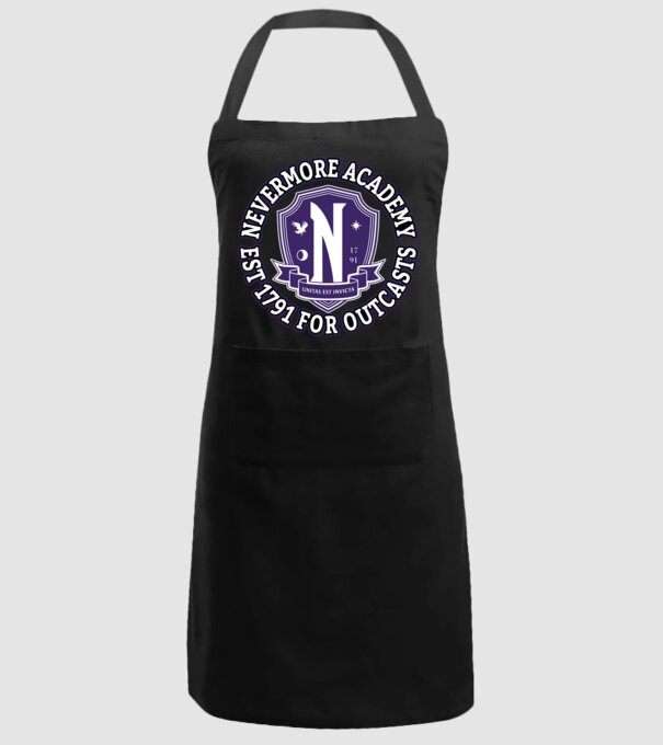 Nevermore academy model negru pe tricou