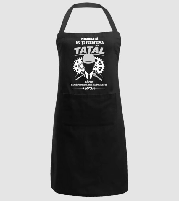 Niciodată nu-ți subestima tatăl când vine vorba de reparații model negru pe tricou