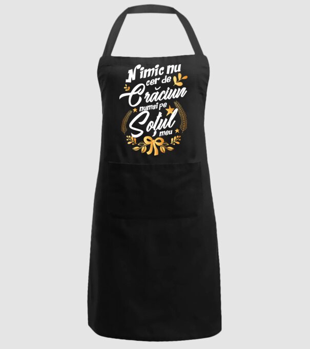 nimic nu cer de Crăciun, numai pe soțul meu model negru pe tricou