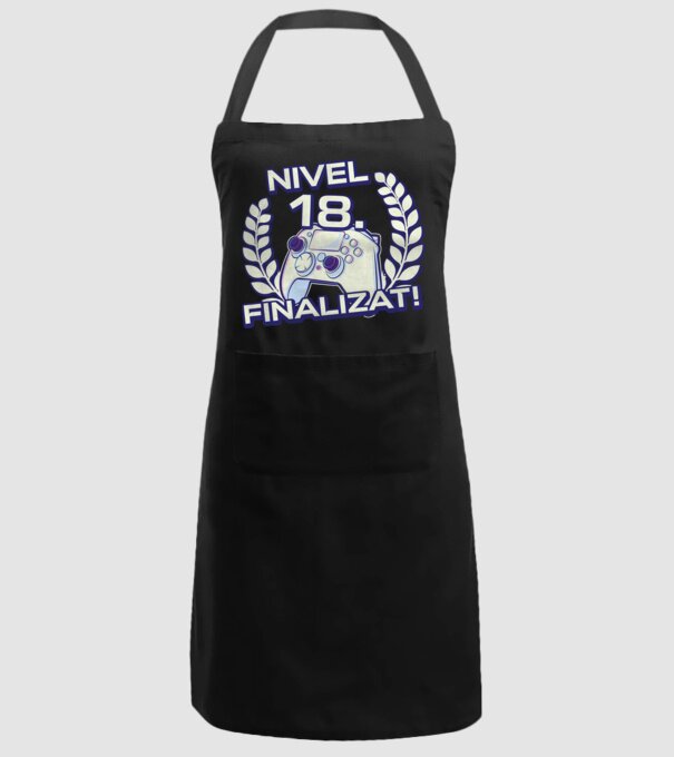 Nivel 18 finalizat! model negru pe tricou