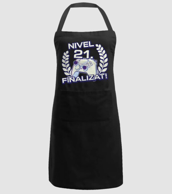 Nivel 21 finalizat! model negru pe tricou