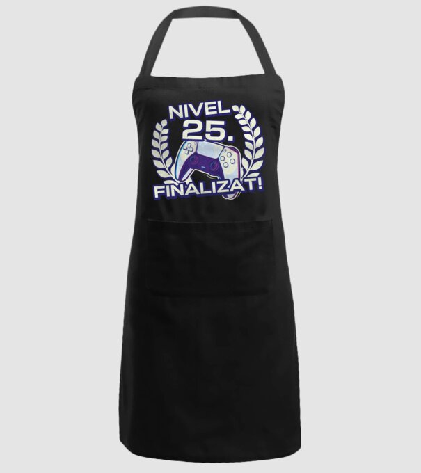 Nivel 25 finalizat! model negru pe tricou