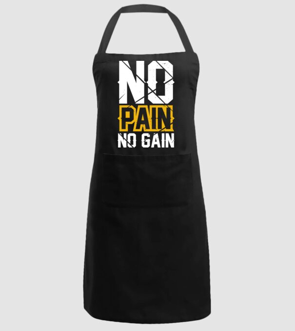 No Pain No Gain model negru pe tricou