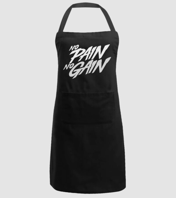 No Pain No Gain typography model negru pe tricou