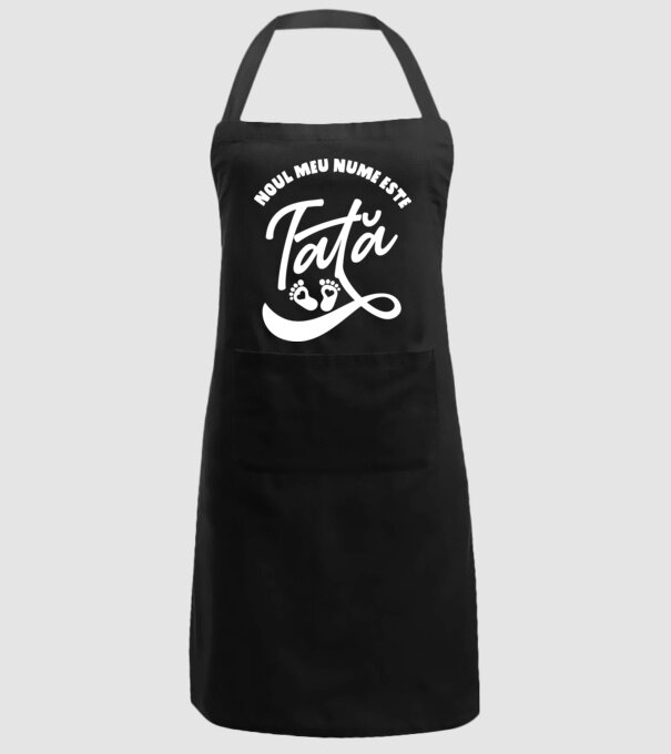 Noul meu nume este Tată model negru pe tricou