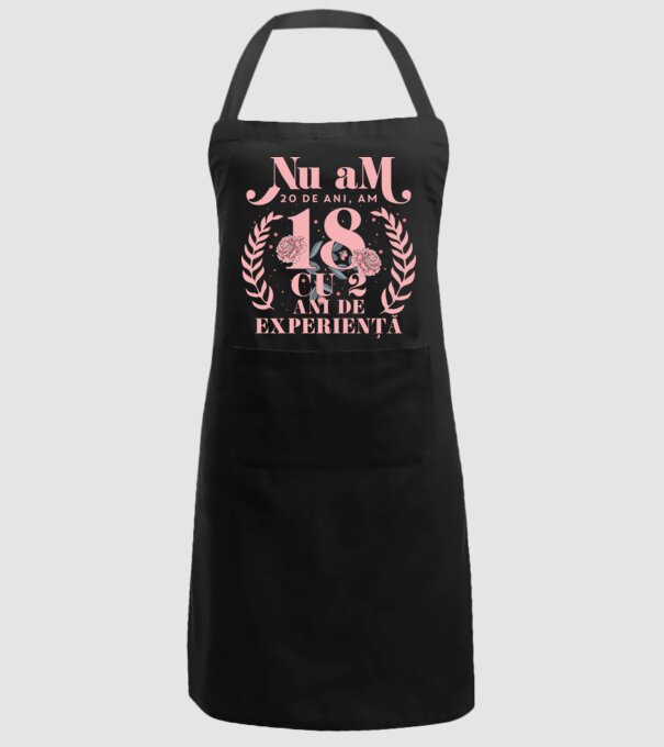 Nu am 20 de ani, am 18 cu 2 ani de experiență model negru pe tricou