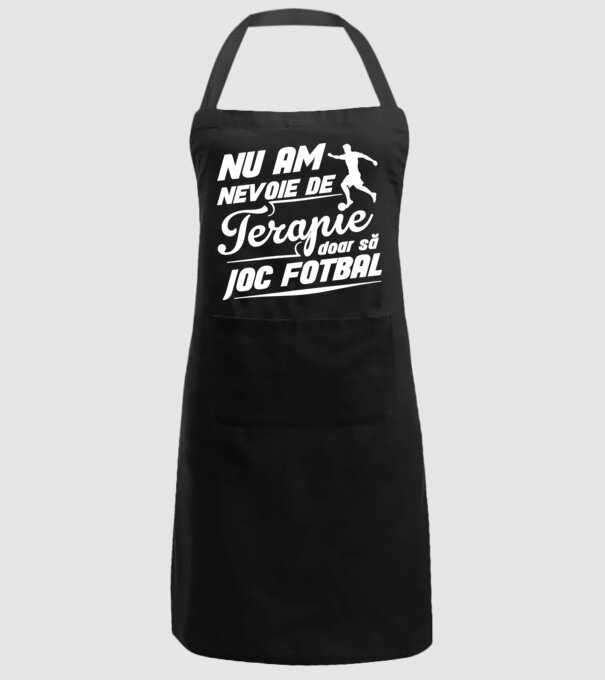 nu am nevoie de terapie, doar să joc fotbal model negru pe tricou