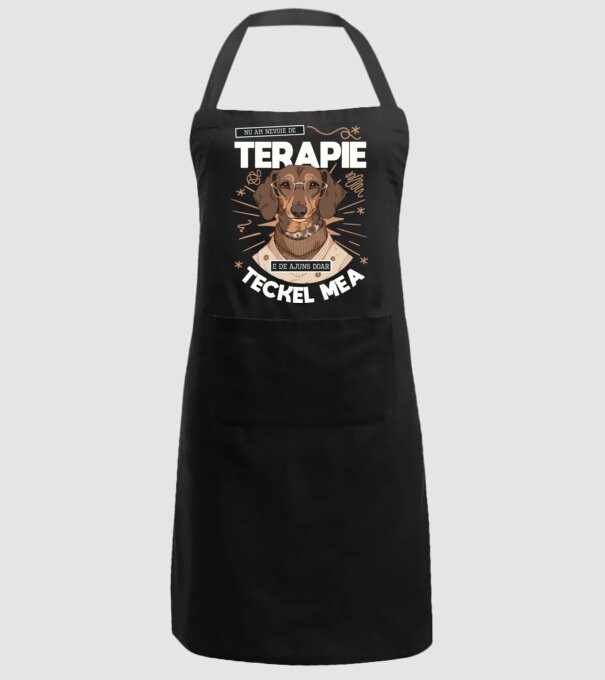 Nu am nevoie de terapie e de ajuns doar teckel mea model negru pe tricou