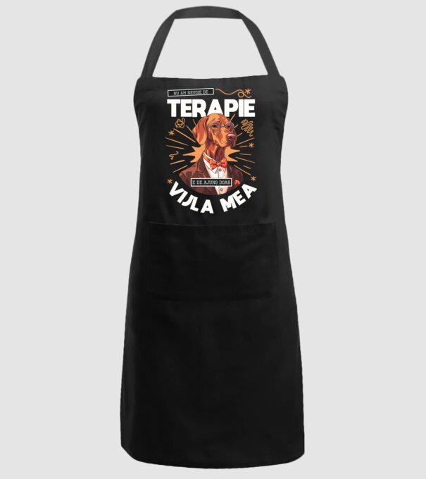 Nu am nevoie de terapie e de ajuns doar Vijla mea model negru pe tricou