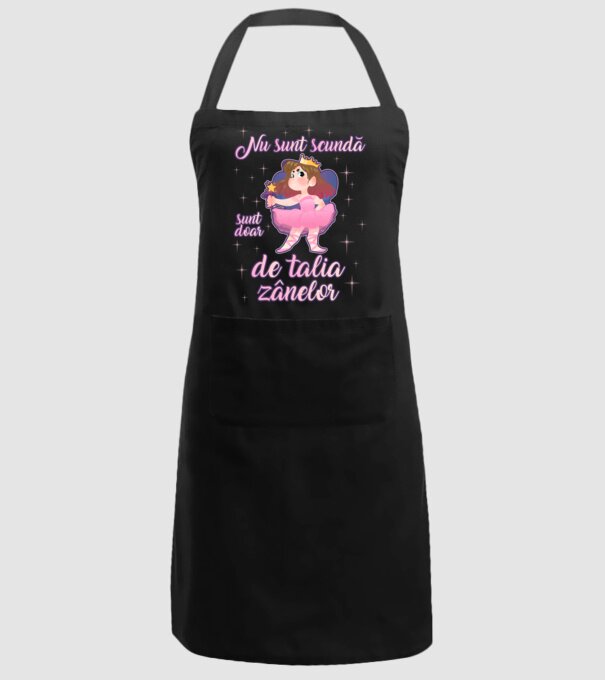 nu sunt scundă, sunt doar de talia zânelor model negru pe tricou