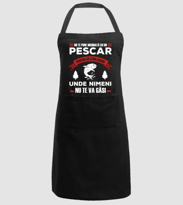 nu te pune niciodată cu un pescar, pentru că știm locuri unde nimeni nu te va găsi model negru pe tricou