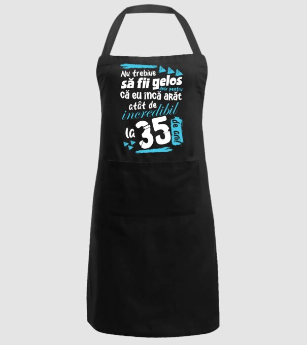 Nu trebuie să fii gelos 35 de ani model negru pe tricou