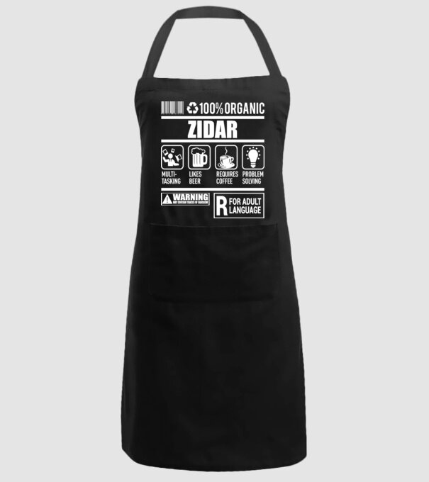 Organic zidar model negru pe tricou