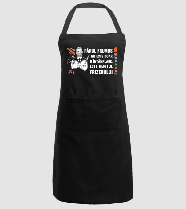 părul frumos nu este doar o întâmplare, este meritul frizerului model negru pe tricou