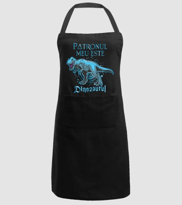 Patronul meu este dinozaurul model negru pe tricou