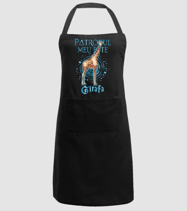 Patronul meu este GIRAFA model negru pe tricou