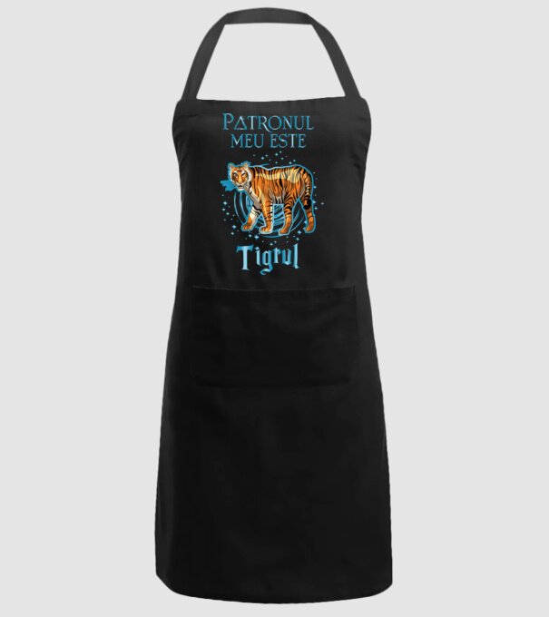 Patronul meu este TIGRUL model negru pe tricou
