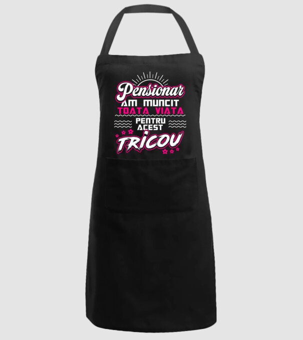 Pensionar - am muncit toată viața pentru acest tricou model negru pe tricou