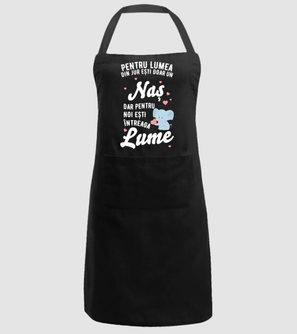 Pentru lumea din jur ești doar o naș, dar pentru noi ești întreaga lume 01 (2) model negru pe tricou
