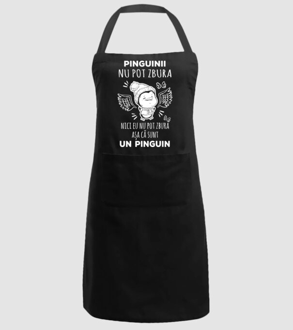 pinguinii nu pot zbura, nici eu nu pot zbura, așa că sunt un pinguin model negru pe tricou