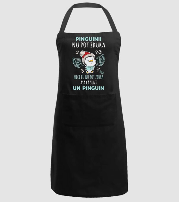 pinguinii nu pot zbura, nici eu nu pot zbura, așa că sunt un pinguin model negru pe tricou