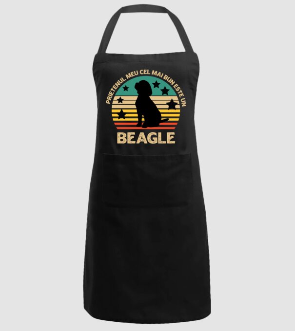 Prietenul meu cel mai bun este un beagle model negru pe tricou