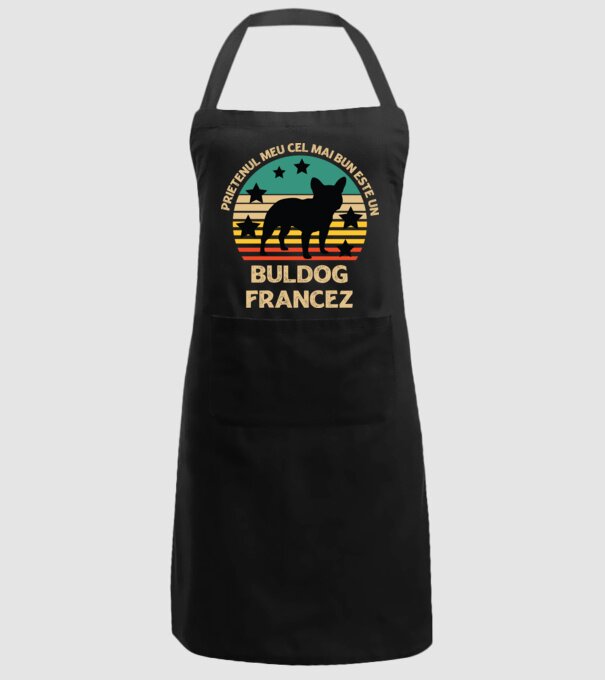 Prietenul meu cel mai bun este un buldog francez model negru pe tricou