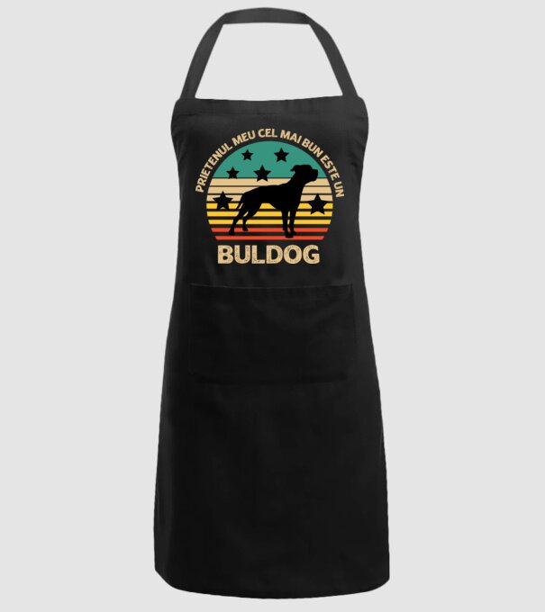 Prietenul meu cel mai bun este un buldog model negru pe tricou
