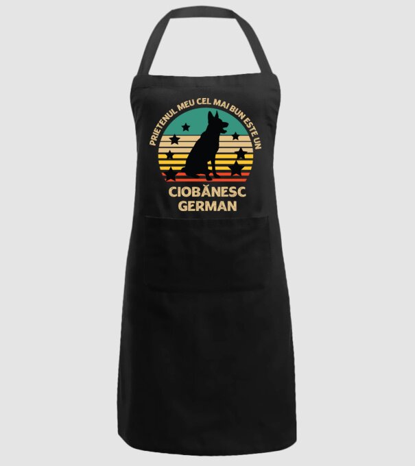 Prietenul meu cel mai bun este un ciobănesc german model negru pe tricou