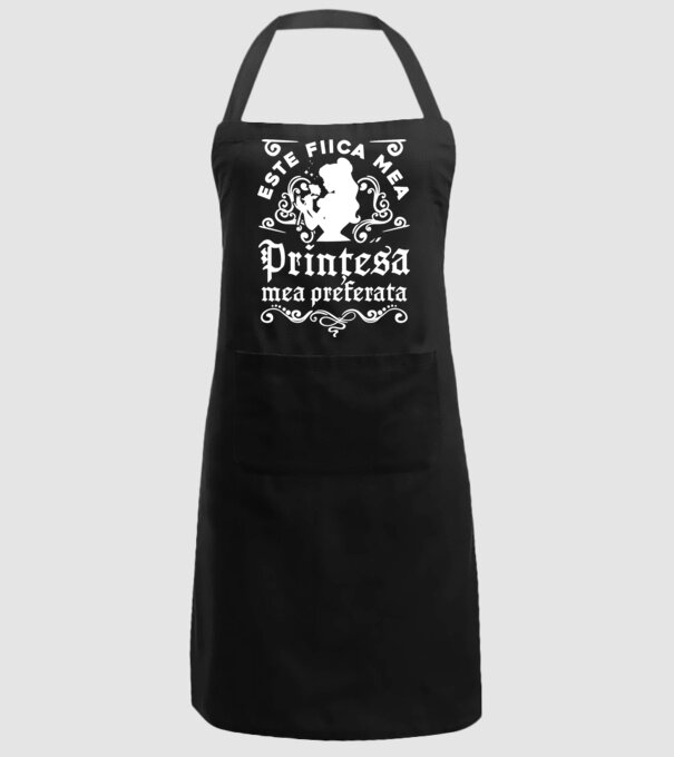 Prințesa mea preferată este fiica mea! model negru pe tricou