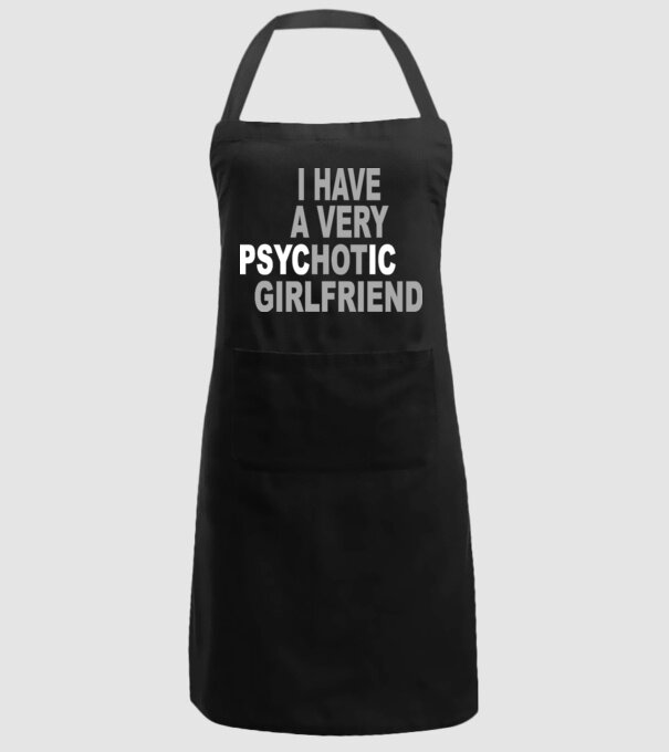 psycHOTic girlfriend model negru pe tricou