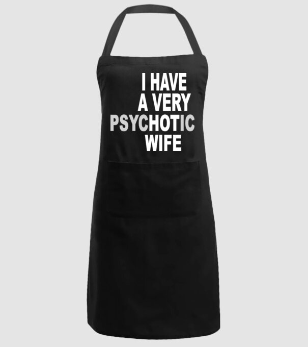 psycHOTic wife model negru pe tricou