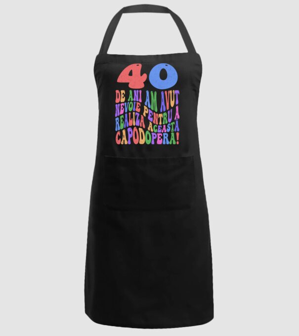 Realiza această capodoperă 40 model negru pe tricou