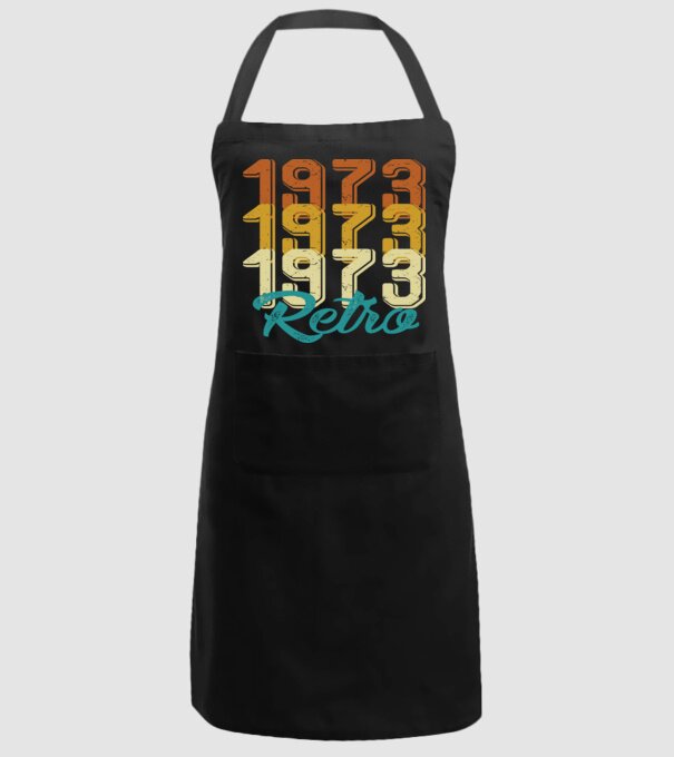 Retro 1973 model negru pe tricou