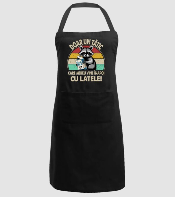 Retro Apa aki visszajött a tejjel RO model negru pe tricou