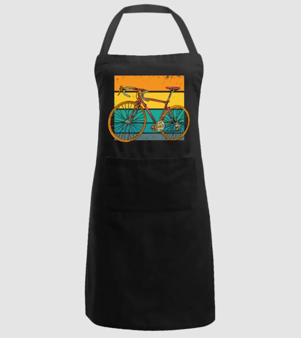 Retro bike model negru pe tricou