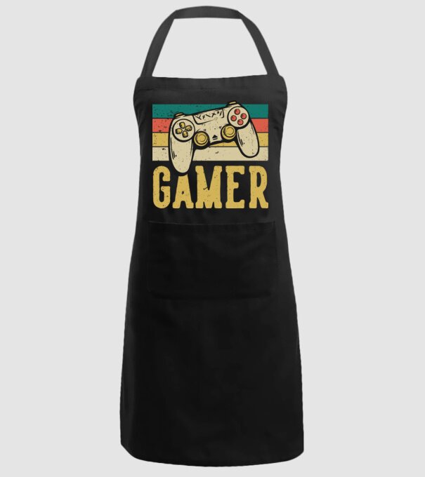 Retro gamer model negru pe tricou