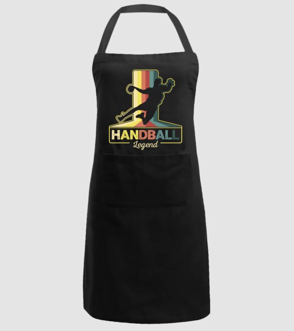 Retro Handball legend model negru pe tricou