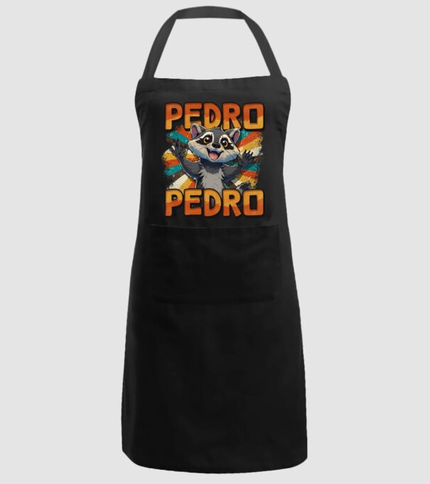 Retro Pedro model negru pe tricou
