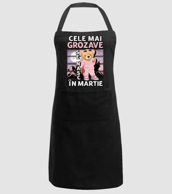 RETRO teddy fetişcană MARTIE model negru pe tricou